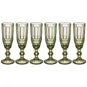 Набор бокалов для шампанского Серпентина из 6шт. 150мл. серия Muza color высота=20 см