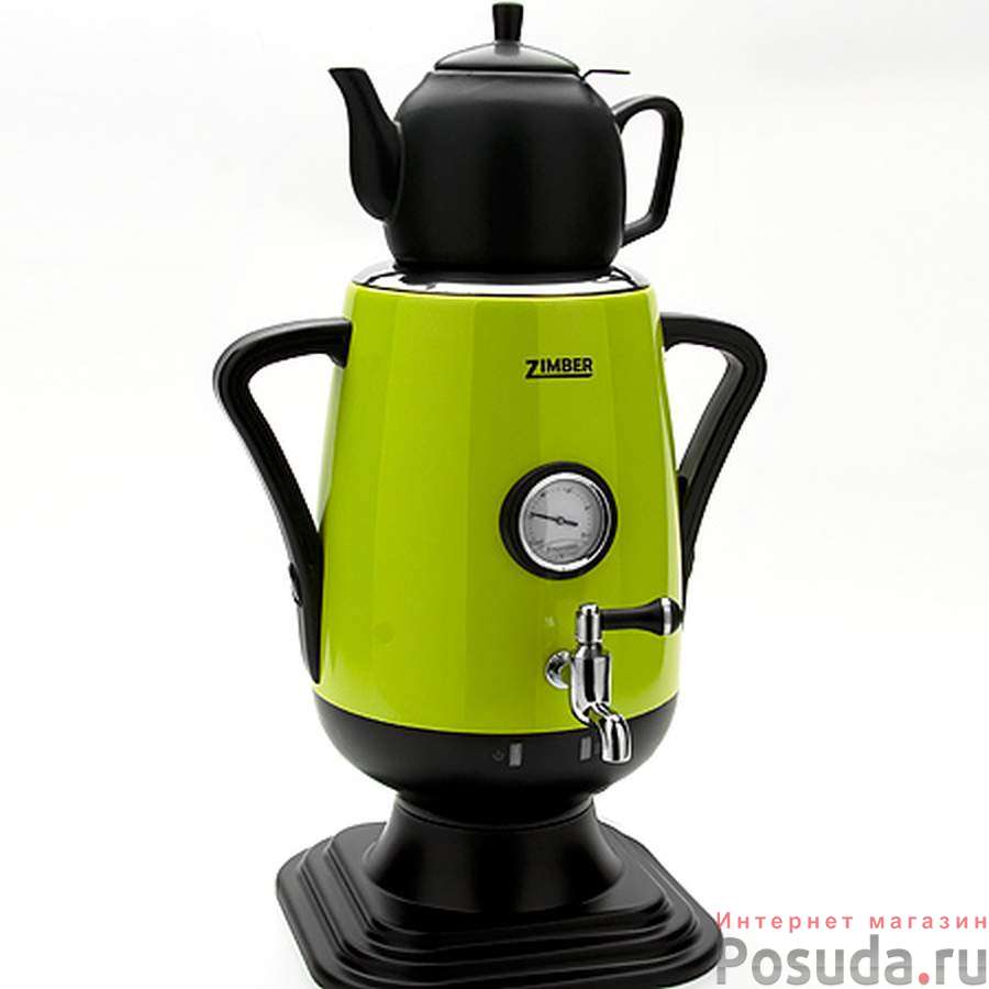 Электрический самовар (термопот) Zimber 3.2 литра с заварочным чайником 800 мл