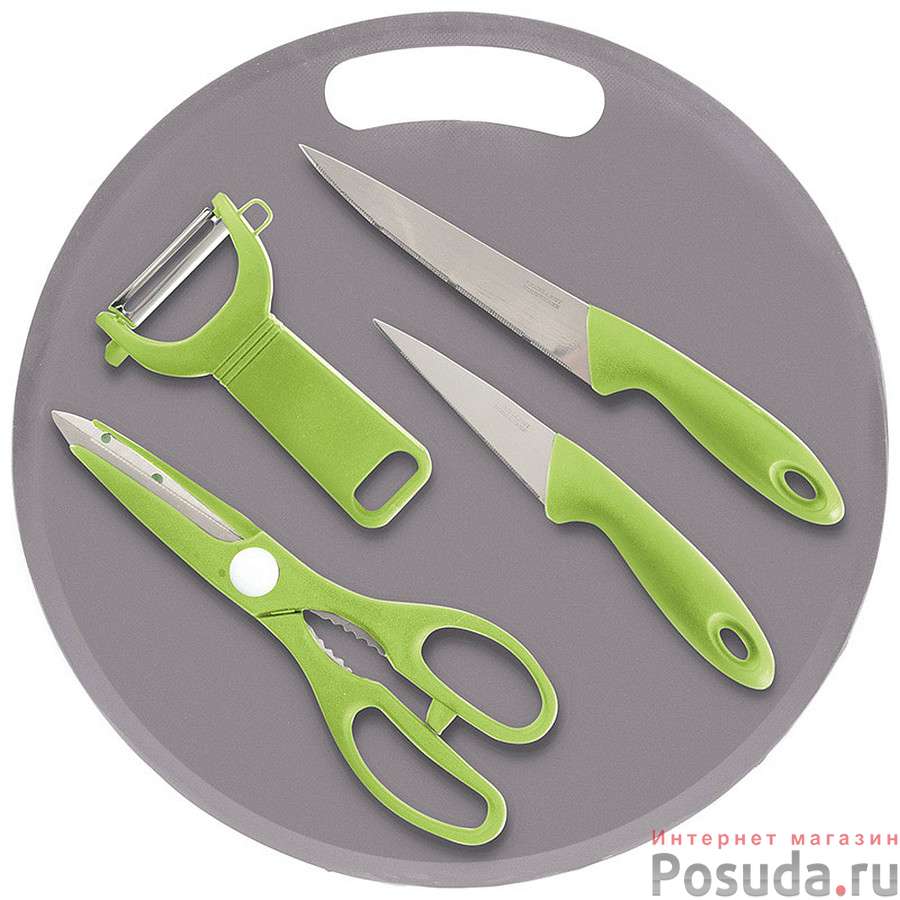 Набор кухонный CLASSICO (5 предметов): нож 2шт., ножницы, овощечистка, разделочная доска