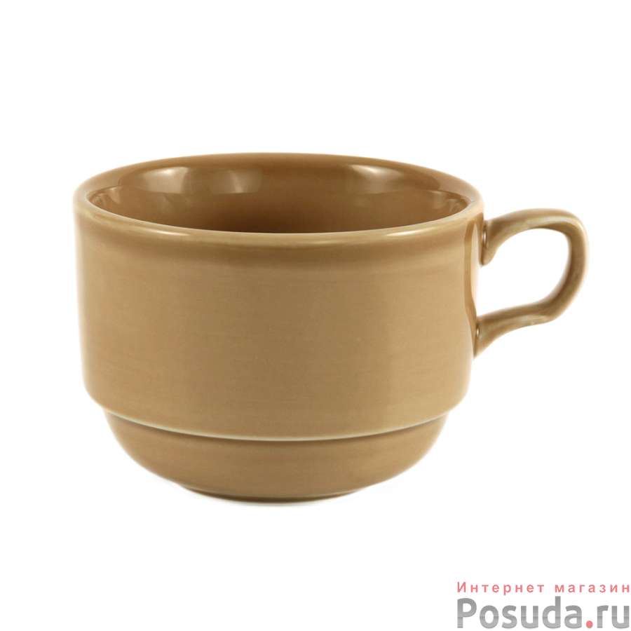 Чашка чайная ф.Браво емк.200 см3 Акварель (золотисто-коричневая)