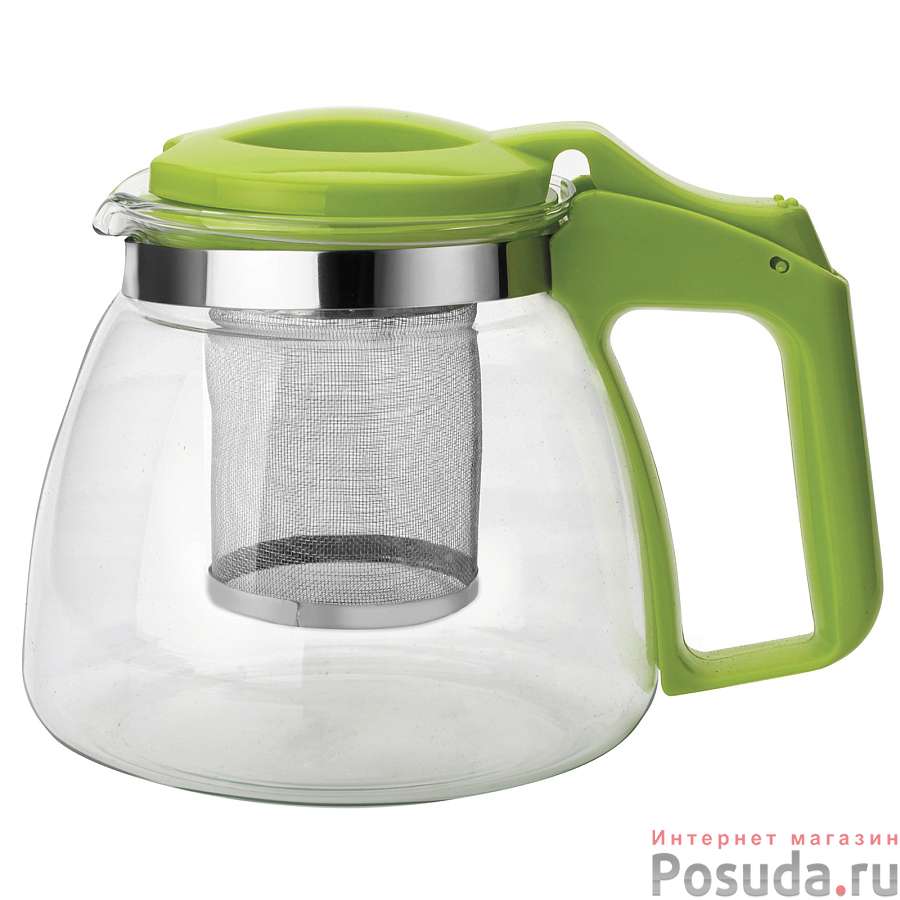 Чайник заварочный с фильтром 0,9 л зеленый TM Appetite, YZ121