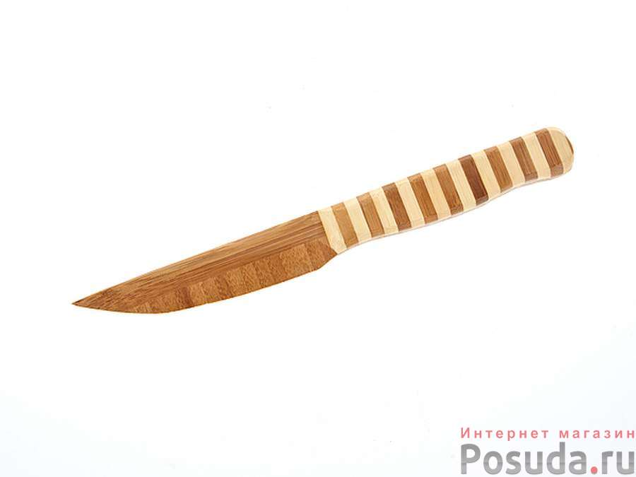 Нож кухонный 24,5*1,5*2,5см (бамбук обработанный) (упаковочный пакет с хедером)