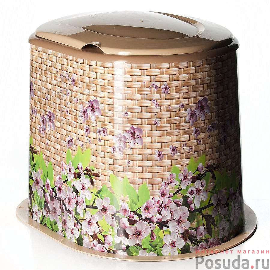 Туалет дачный Плетенка (декор) (цвет в ассортименте)