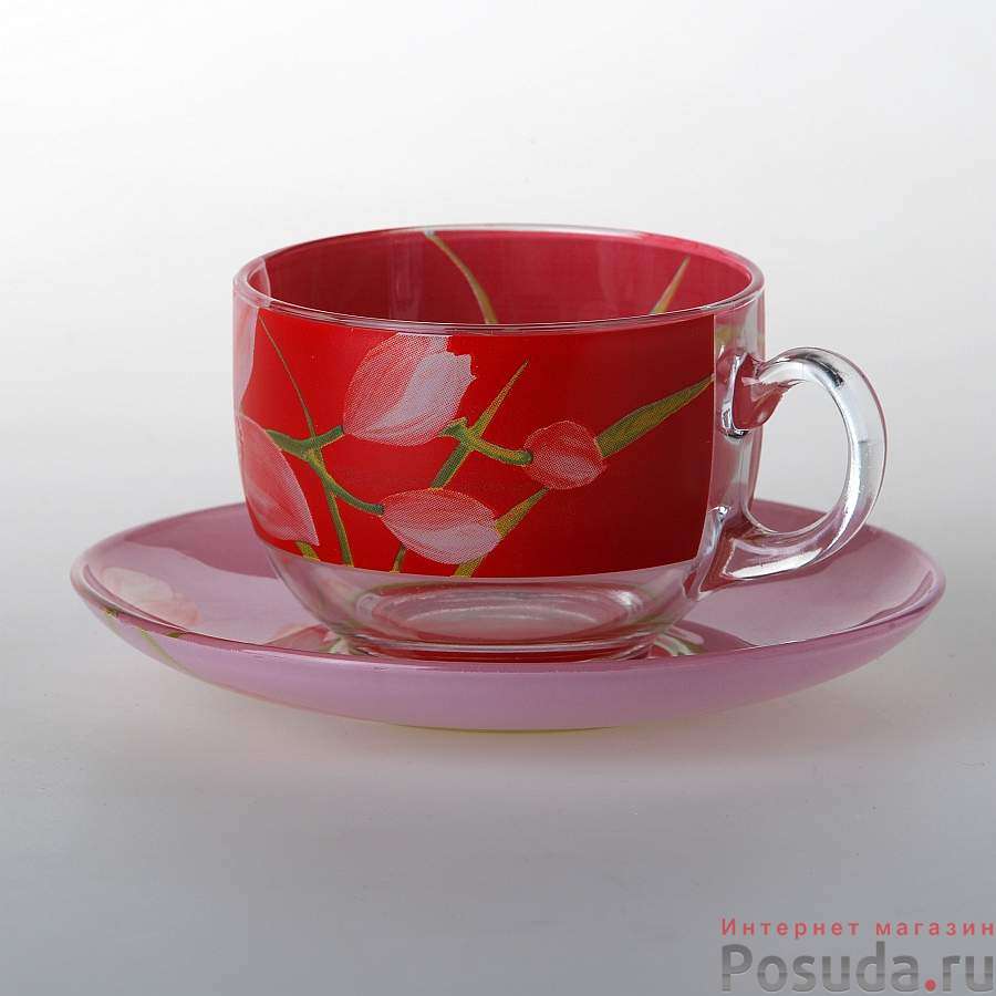 Чайный набор на 6 персон red orchis, объем чашки 220 мл