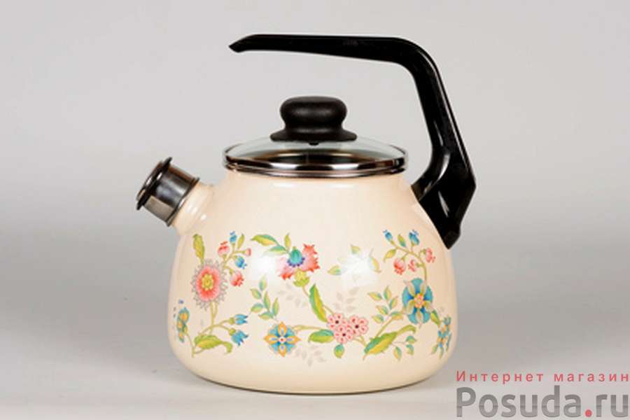 Чайник 3,0л со свистком Луговые цветы