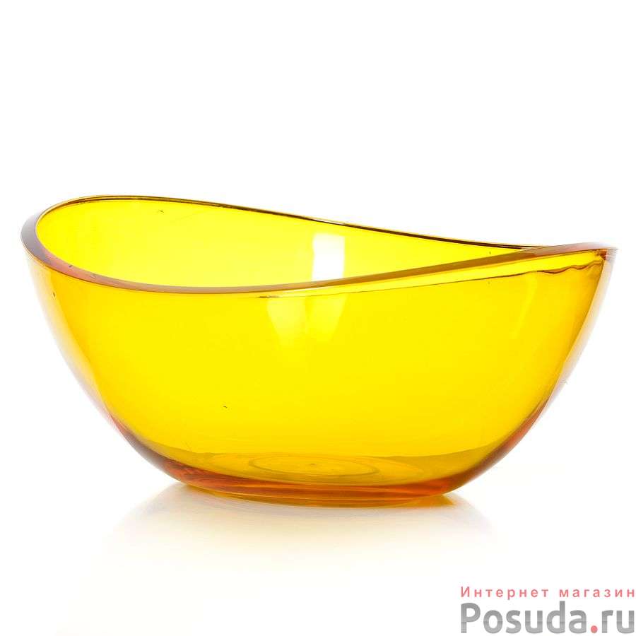 Салатник "КРИСТАЛЛ", объем 2,5 л (оранжевый прозрачный)