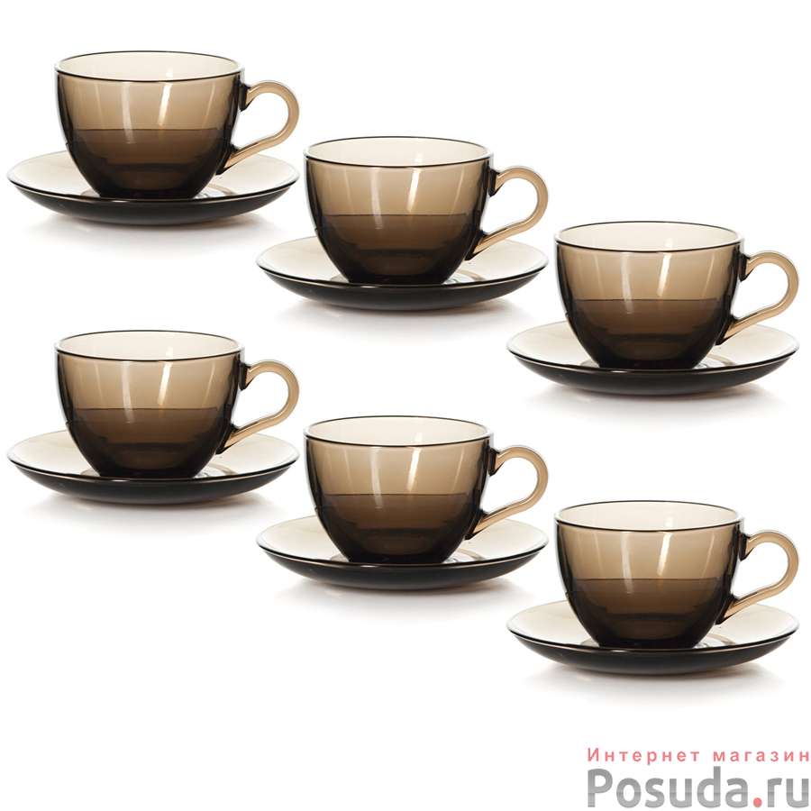 Набор чайный на 6 персон Pasabahce "Броунз", объем 215 мл