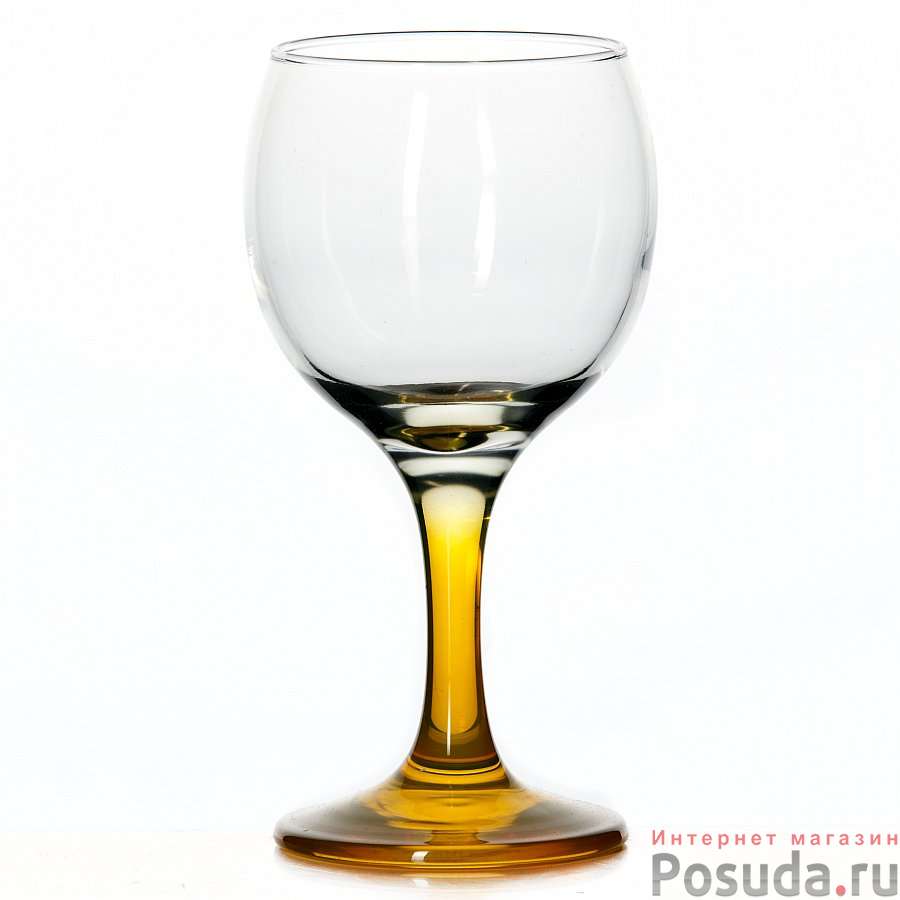 Набор фужеров 3 шт Pasabahce Glass4You, объем 220 мл (желтая ножка)