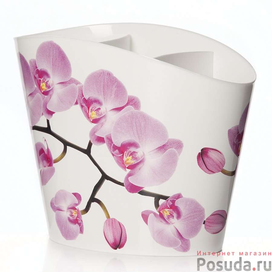 Сушилка для столовых приборов Idea Deco, 4 секции (орхидея)
