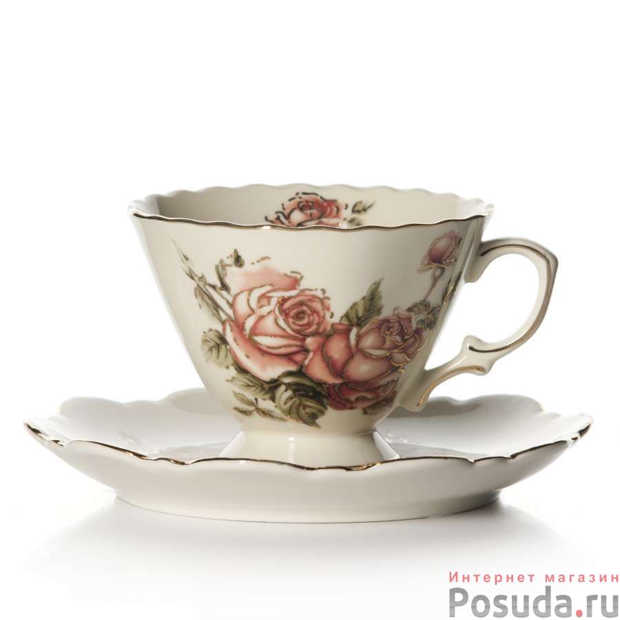 Чайный набор на 6 персон Lefard "Корейская роза" 200 мл