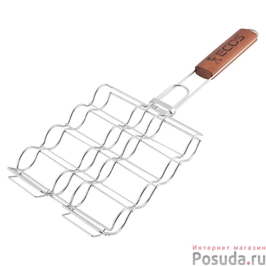 Решетка-гриль для сосисок, колбасок, шпикачек ECOS RD-674, размер: 20*17 см