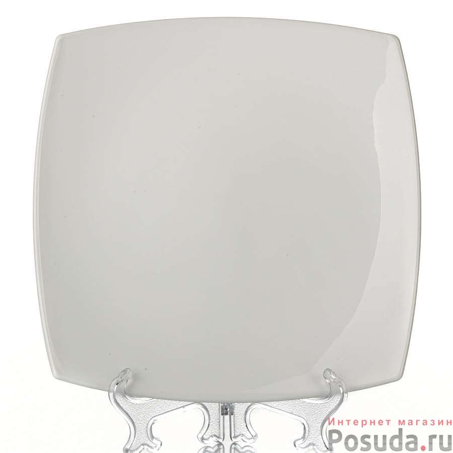 Тарелка столовая мелкая Luminarc Quadrato White, D=26 см