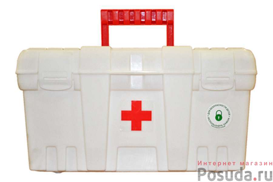 Аптечка Blocker "Скорая помощь", цвет: белый, красный, 38 х 21 х 19,5 см