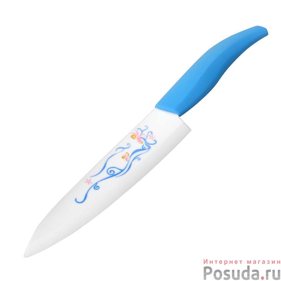 Нож с белым керамическим лезвием 17.5 см