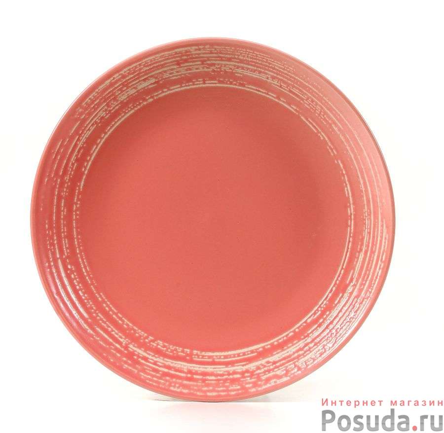 Тарелка плоская 8"-200мм "Меланж розовый"