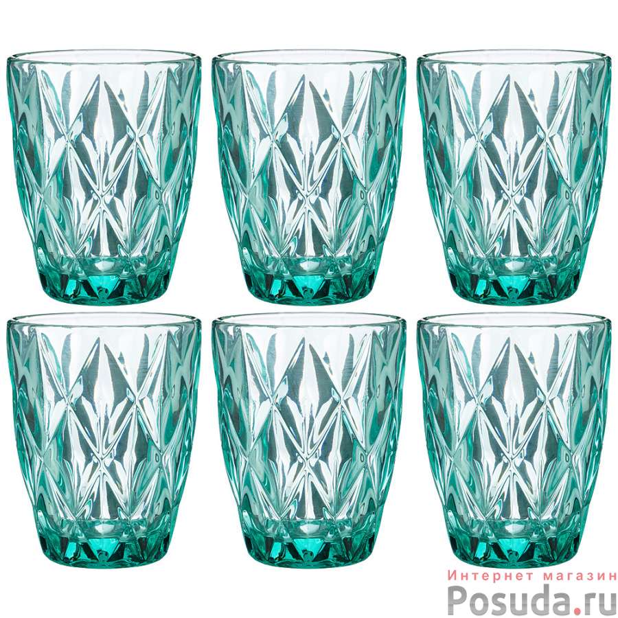 Набор стаканов Ромбо из 6шт. 240мл. серия Muza color высота=10 см