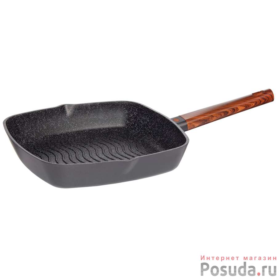 Сковорода-гриль с антипр. покр., 28х28 см, NADOBA, серия OLDRA	