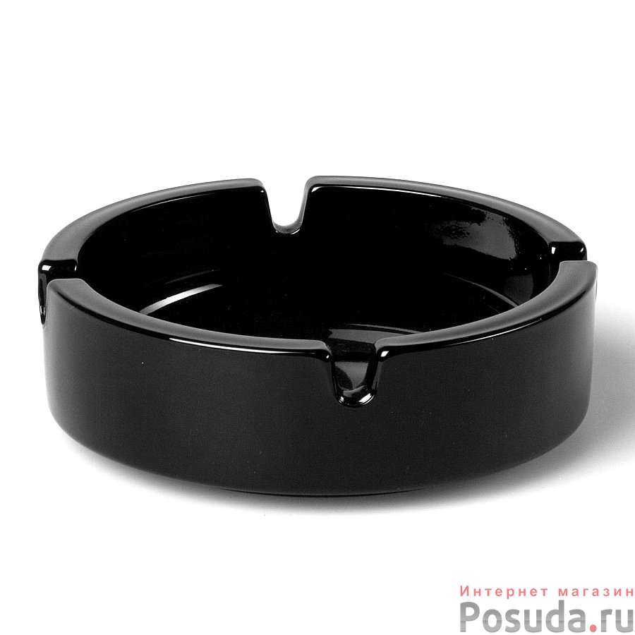 Набор круглых пепельниц Bistro, 2 штуки, диаметр 110 мм, черный)