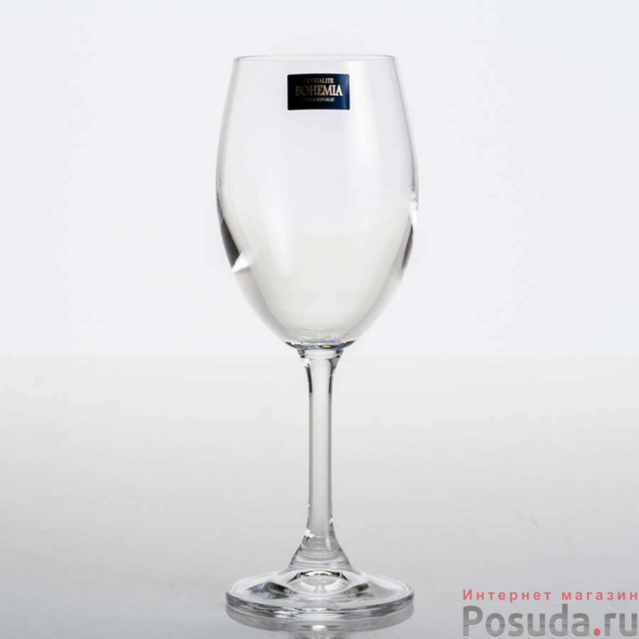 Набор бокалов для вина 6 шт Crystalite Bohemia Клара Sylvia, 250 мл
