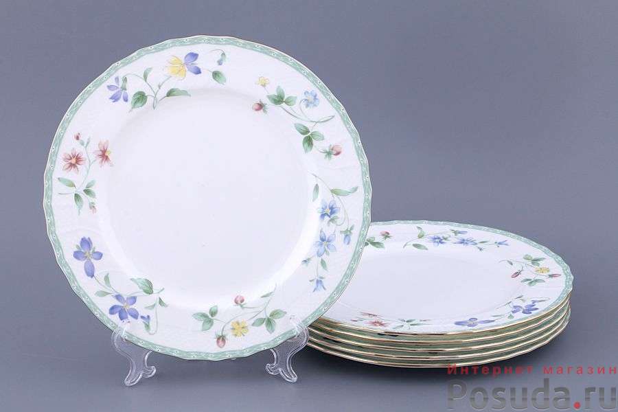 Набор столовых тарелок мелких 6 шт, D=27 см