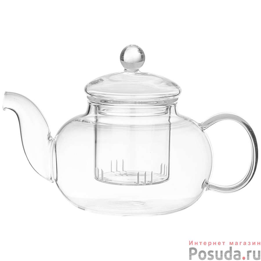 Чайник заварочный agness со стеклянным фильтром 600 мл 