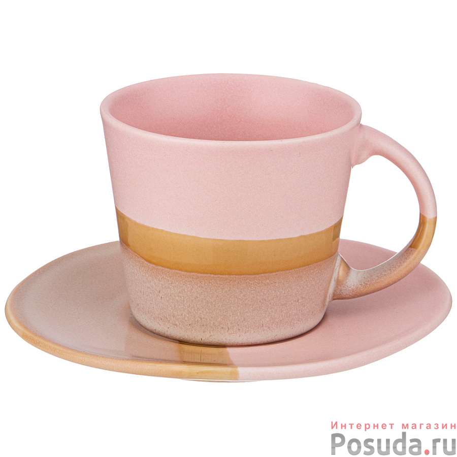 Кофейная пара bronco Sunset 150 мл розовая 