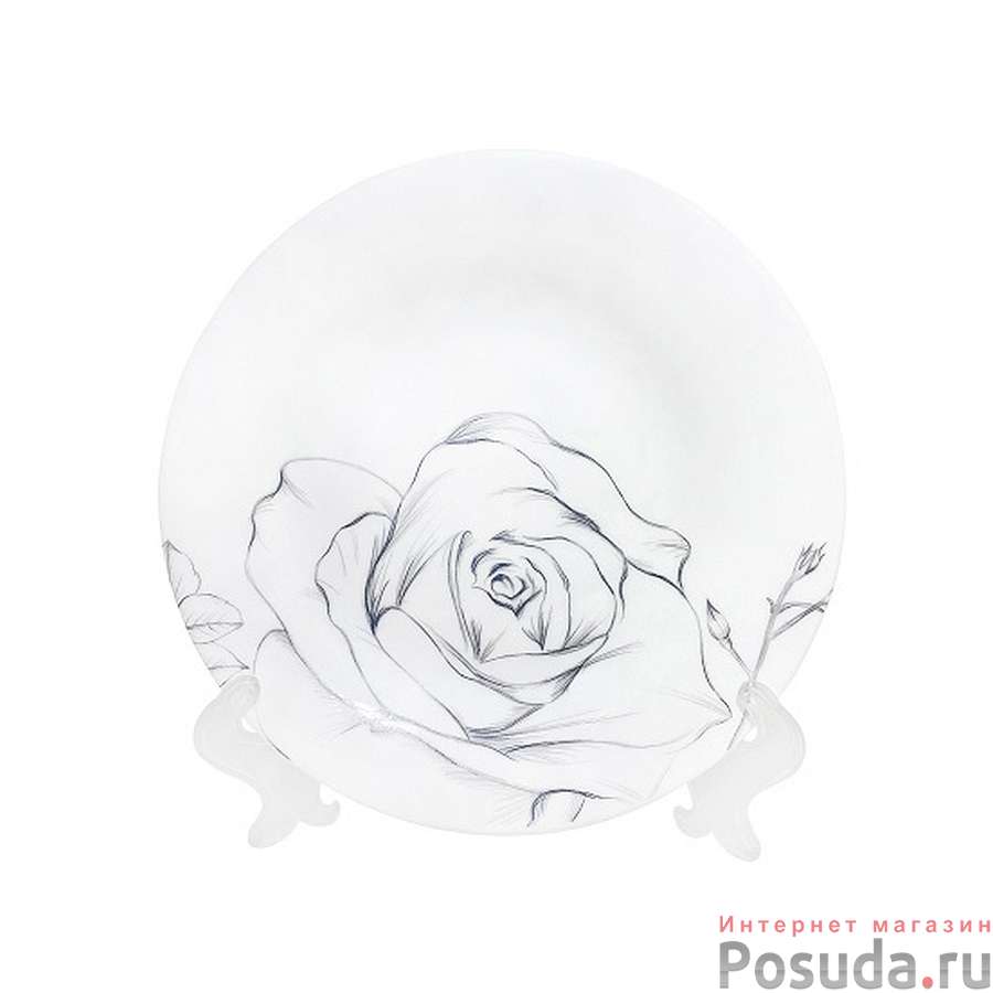 Тарелка десертная "Эскиз розы" 18 см