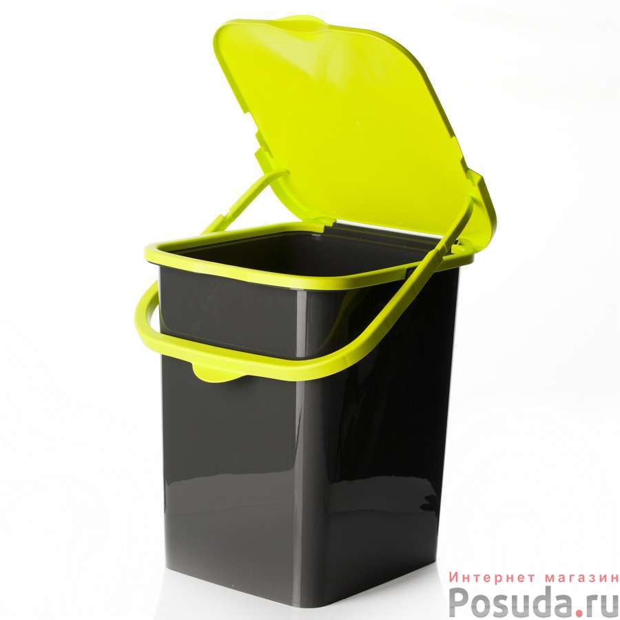 Контейнер для мусора ПУРО 18 л (салатовый)