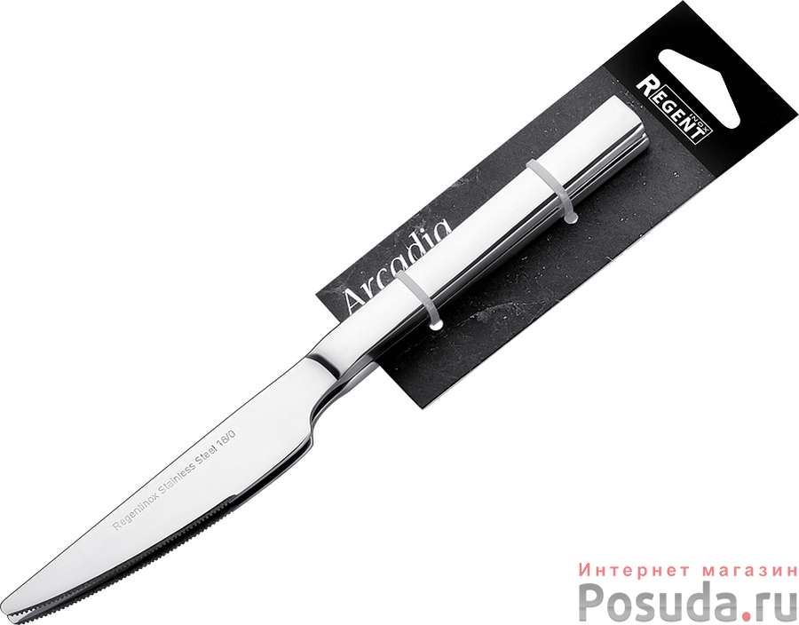 Нож столовый 2пр. на подвесе 18/0 (толщ.7 мм) Linea Arcadia