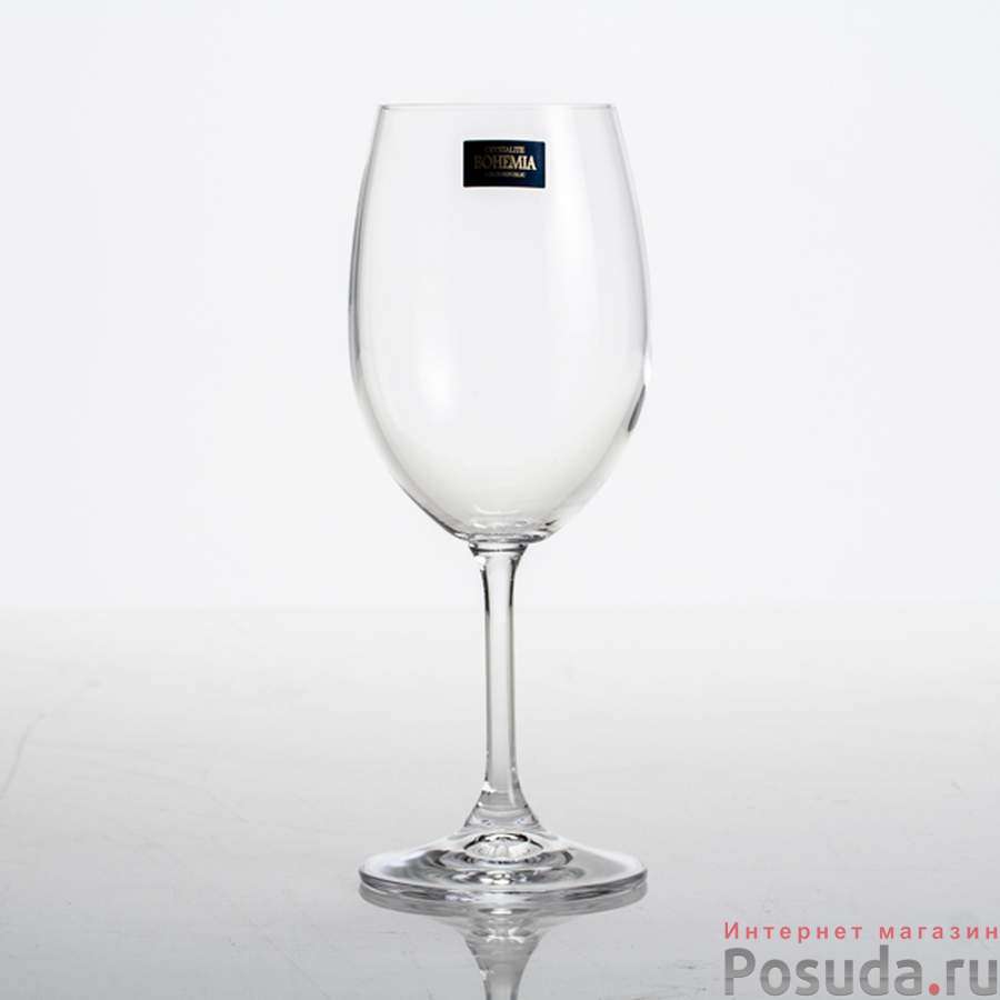Набор бокалов для вина 6 шт Crystalite Bohemia Клара Sylvia, 350 мл