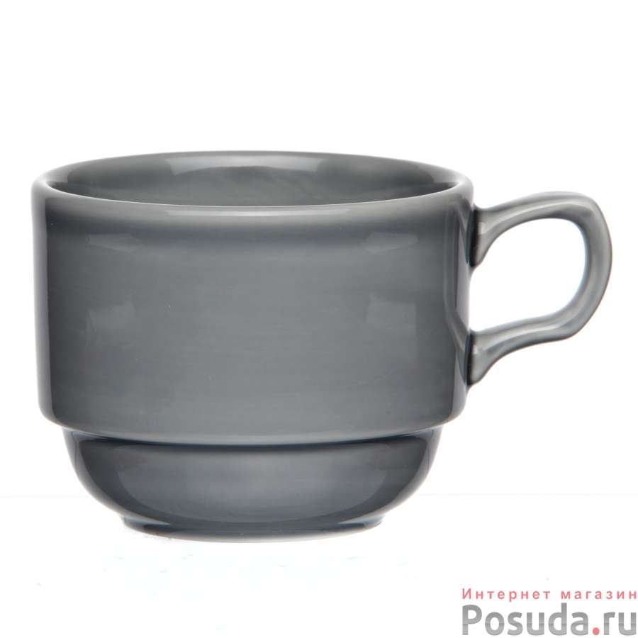 Набор чашек чайных ф.Браво емк.200 см3 Акварель (темно-серый) - 2шт