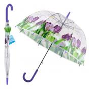Зонт "Фиолетовый букет" (полуавтомат) D80см