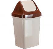 Контейнер для мусора СВИНГ, объем 50 л, 340 х 400 х 740 мм (цвет "бежевый мрамор")