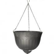 Кашпо подвесное "Венеция", объем 18 л, диаметр 400 мм (цвет серый)