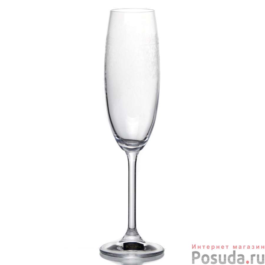 Набор бокалов для шампанского 2 шт Crystalite Bohemia XXL Кружево, 220 мл