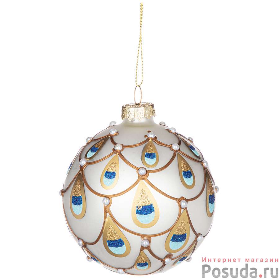 Елочное украшение шар коллекция Винтаж 8 см
