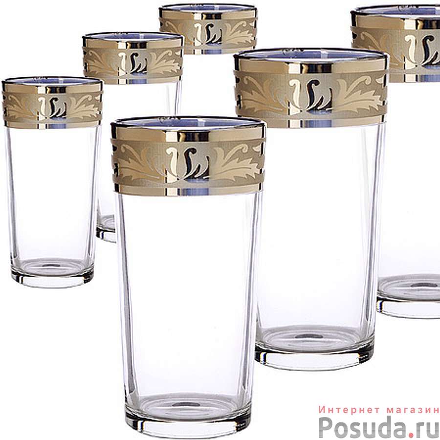 Набор 6-ти стаканов д/сока Богемия 250мл