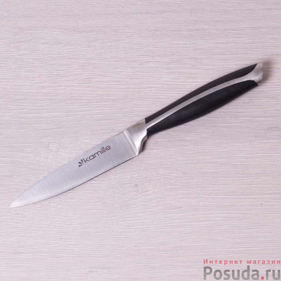 Нож для чистки овощей Kamille из нержавеющей стали с ручкой из ABS (лезвие 10см; рукоятка 11см)