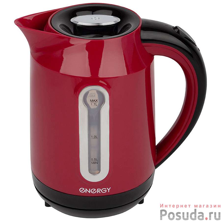 Чайник ENERGY E-210 (1,7 л, диск) красный