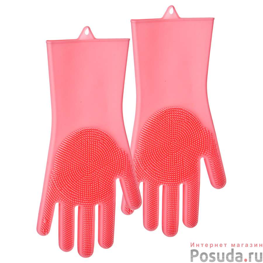Силиконовые перчатки для мытья посуды 31*15 см