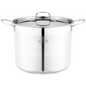 Кастрюля agness 28x24 14 л высококачественная нерж сталь 18/10 индукционное дно