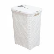 Корзина для белья Curver Rattan Style, 40л кремовая