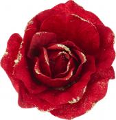 Цветок искусственный Роза диаметр=19 cm на клипсе