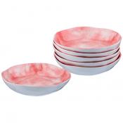 Набор салатников из 6 шт. диаметр=20 см. высота=5 см. коллекция Парадиз цвет: розовый закат (кор=6