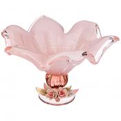 Блюдо на ножке white crystal Rosa guisy small 