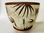 Горшок с поддоном (текстурный) 3,5л бамбук №2