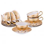 Чайный набор на 6 персон 12 пр. Анжелика 200 мл высота=6,5 см