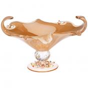 Блюдо на ножке white cristal Honey gondola 36х36см высота 22см
