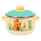 Кастрюля 2,0л коническая Чайный домик, 1с45я