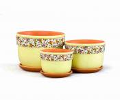 Горшок Сказка желтый фундук №1 КС-Ф1-159-02